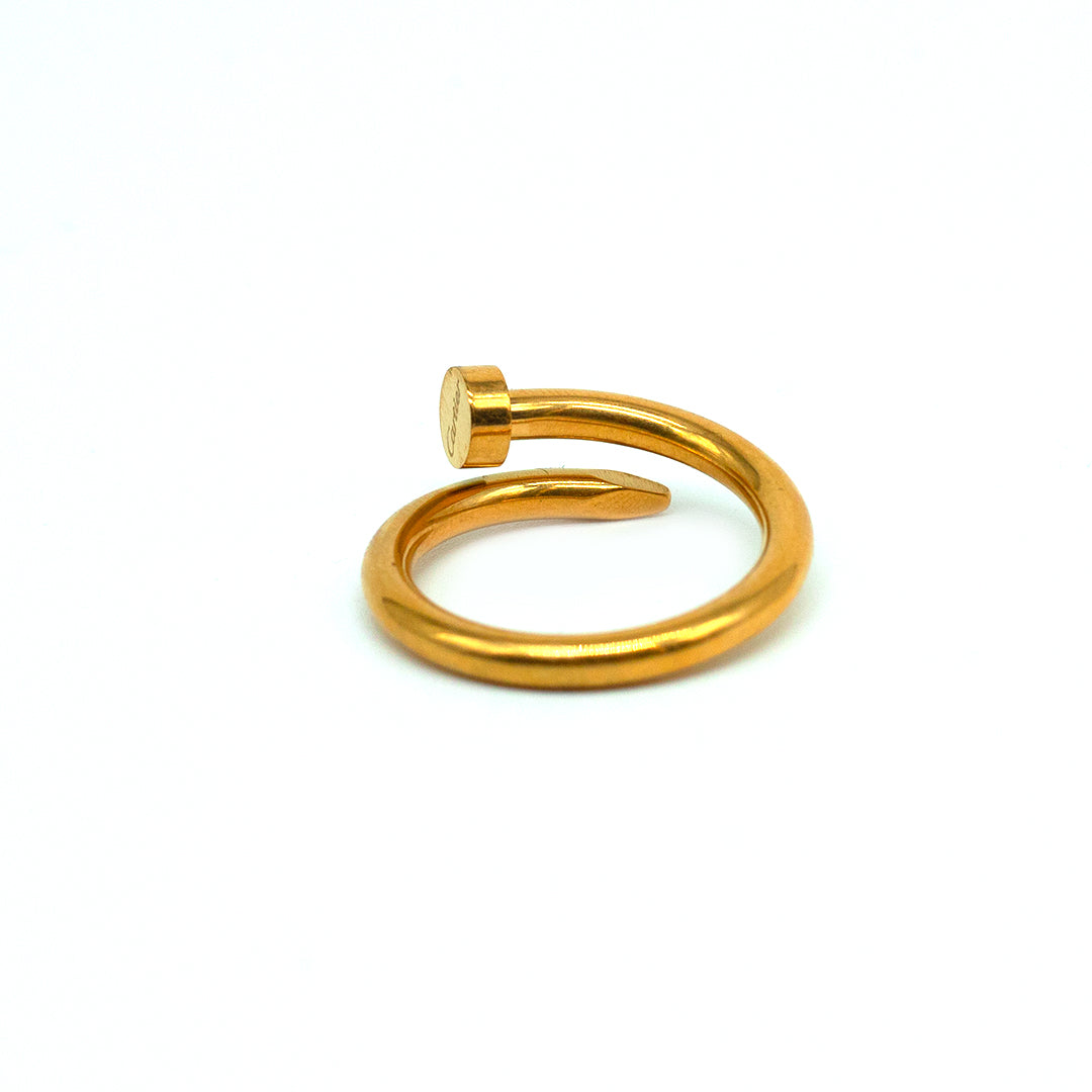 Ornaio 18k Gold Plated Anti-tarnish Stainless Steel Adjustable Nail Ring