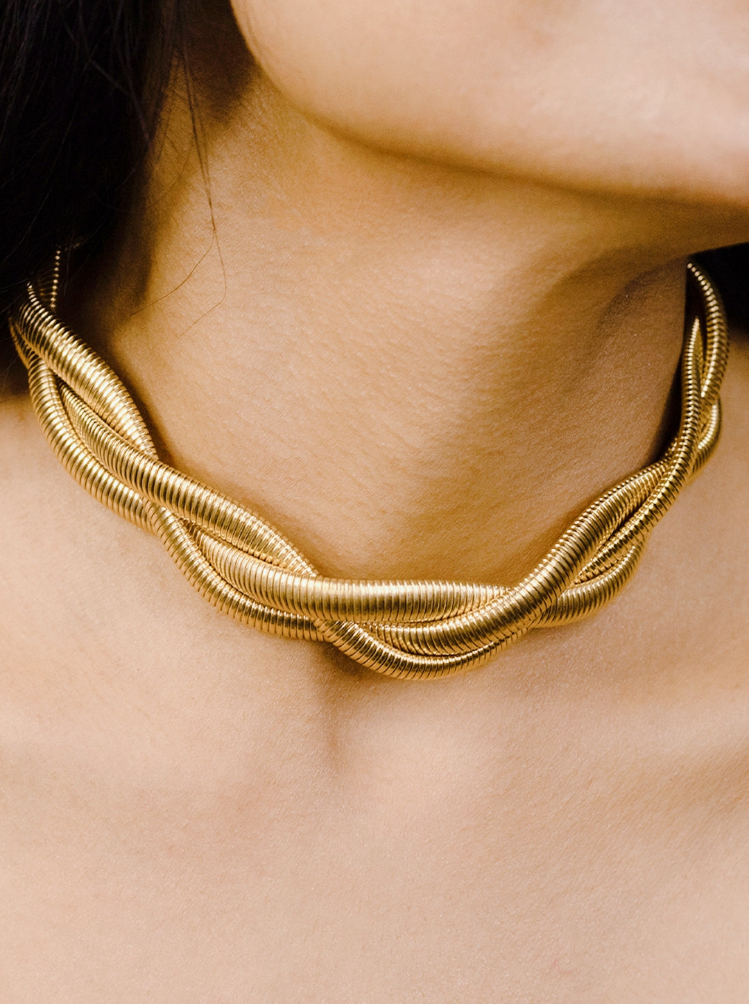  3 Layered Twisted Choker Necklace