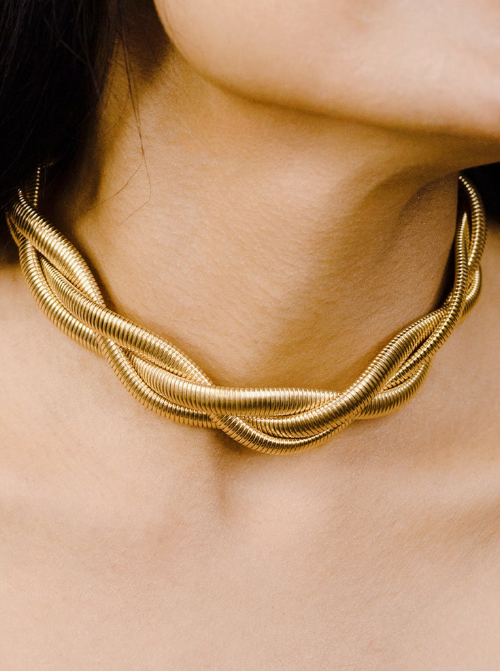  3 Layered Twisted Choker Necklace