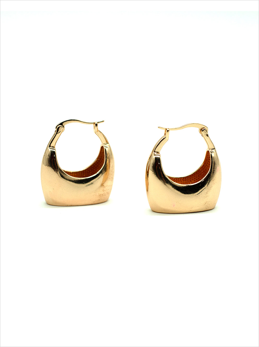 Ornaio 18k Gold Plated  Anti Tarnish Basket Shaped hoop Earings