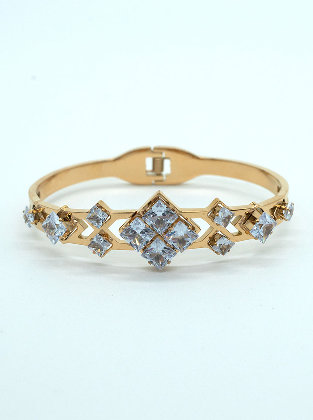 Bracelet with Square and Round Zircon Detailing