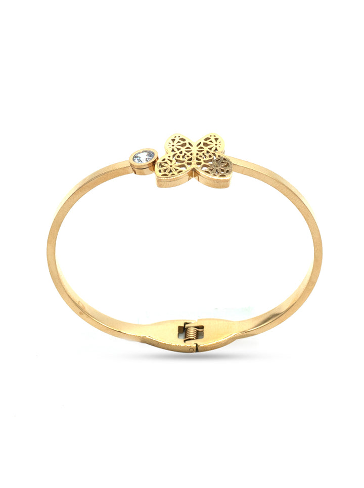 Ornaio 18K Gold Plated Anti-Tarnish Butterfly Bracelet with Zircon Stone