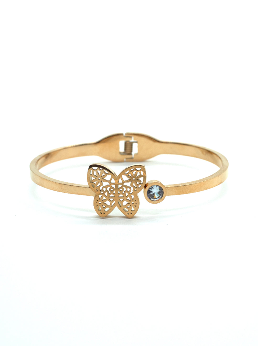 Ornaio 18K Gold Plated Anti-Tarnish Butterfly Bracelet with Zircon Stone