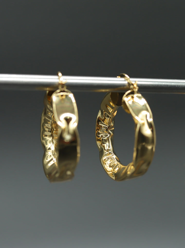 Ornaio 18K Gold Plated Anti-Tarnish Chunky Hoop Earrings