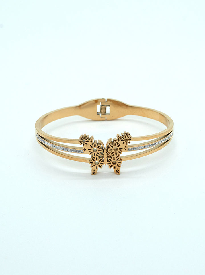 Ornaio 18K Gold-Plated Anti-Tarnish Double Butterfly Bracelet