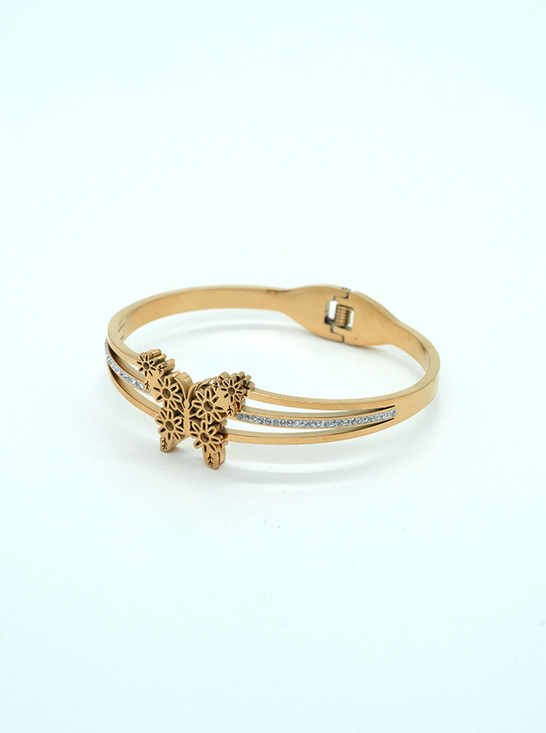 Ornaio 18K Gold-Plated Anti-Tarnish Double Butterfly Bracelet