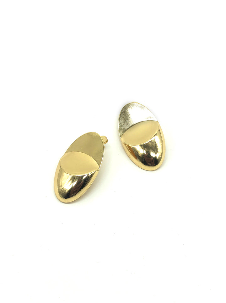 Ornaio 18K Gold Plated Anti Tarnish Thumbprint Earrings