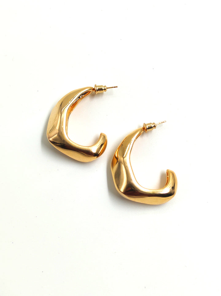  Small Half Square Hoop Earrings