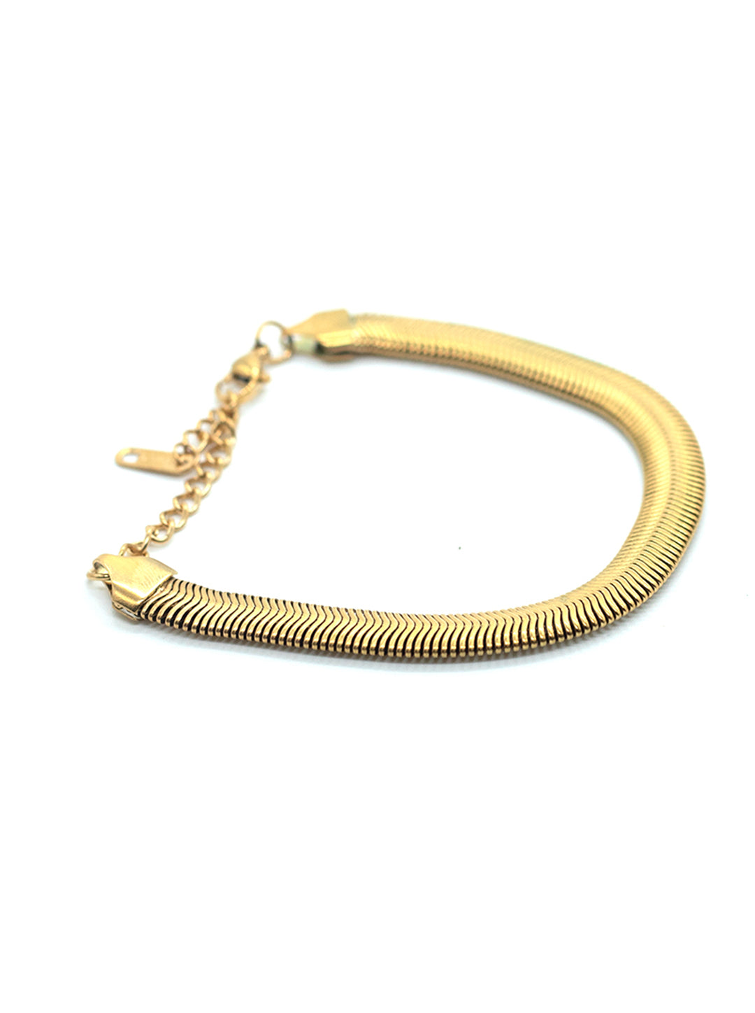 Ornaio 18k Gold plated Tarnish Free Snake Chain Bracelet