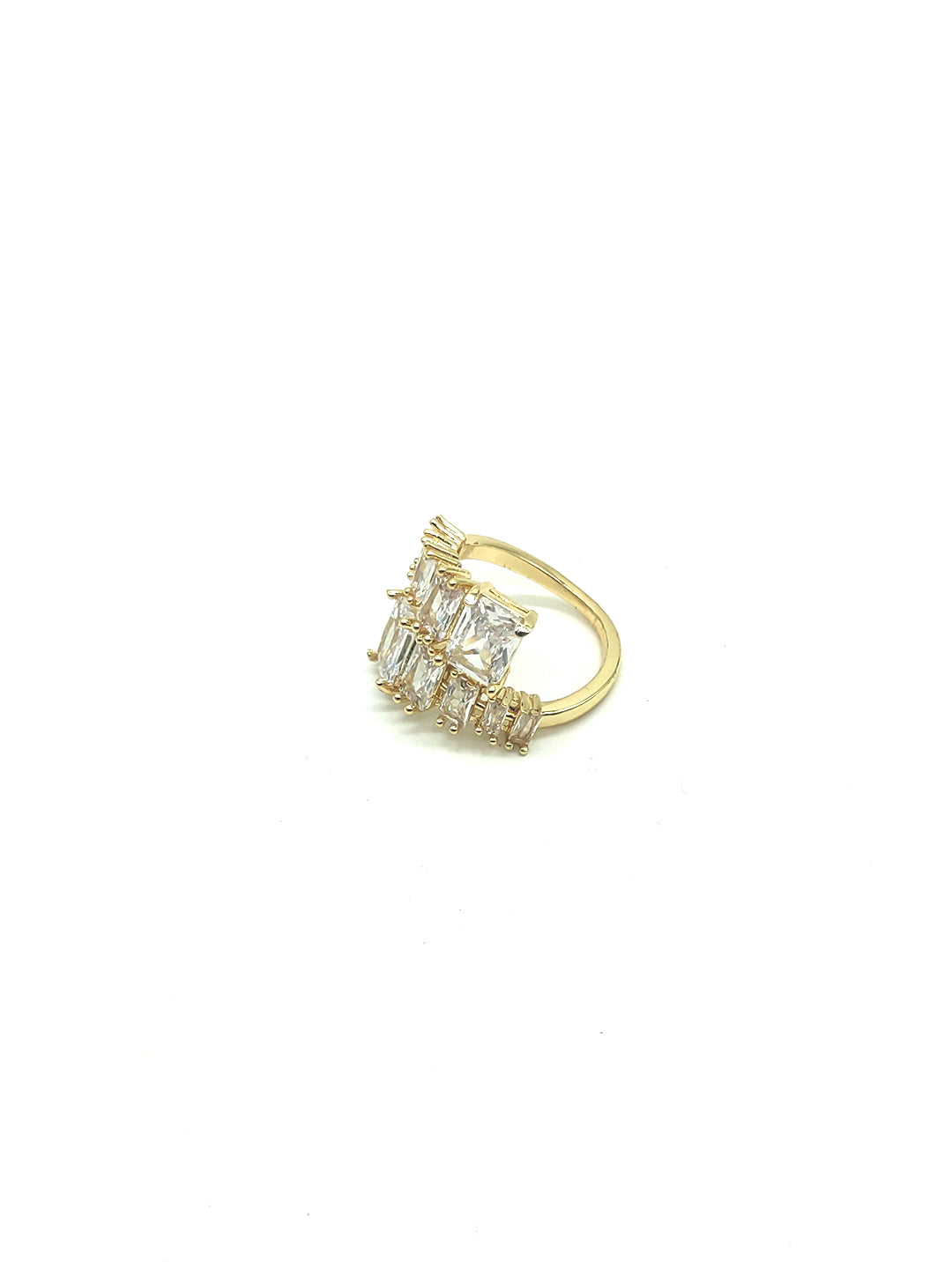 Ornaio 18K Gold Plated Anti Tarnish Cubic Zirconia Cocktail Party Ring