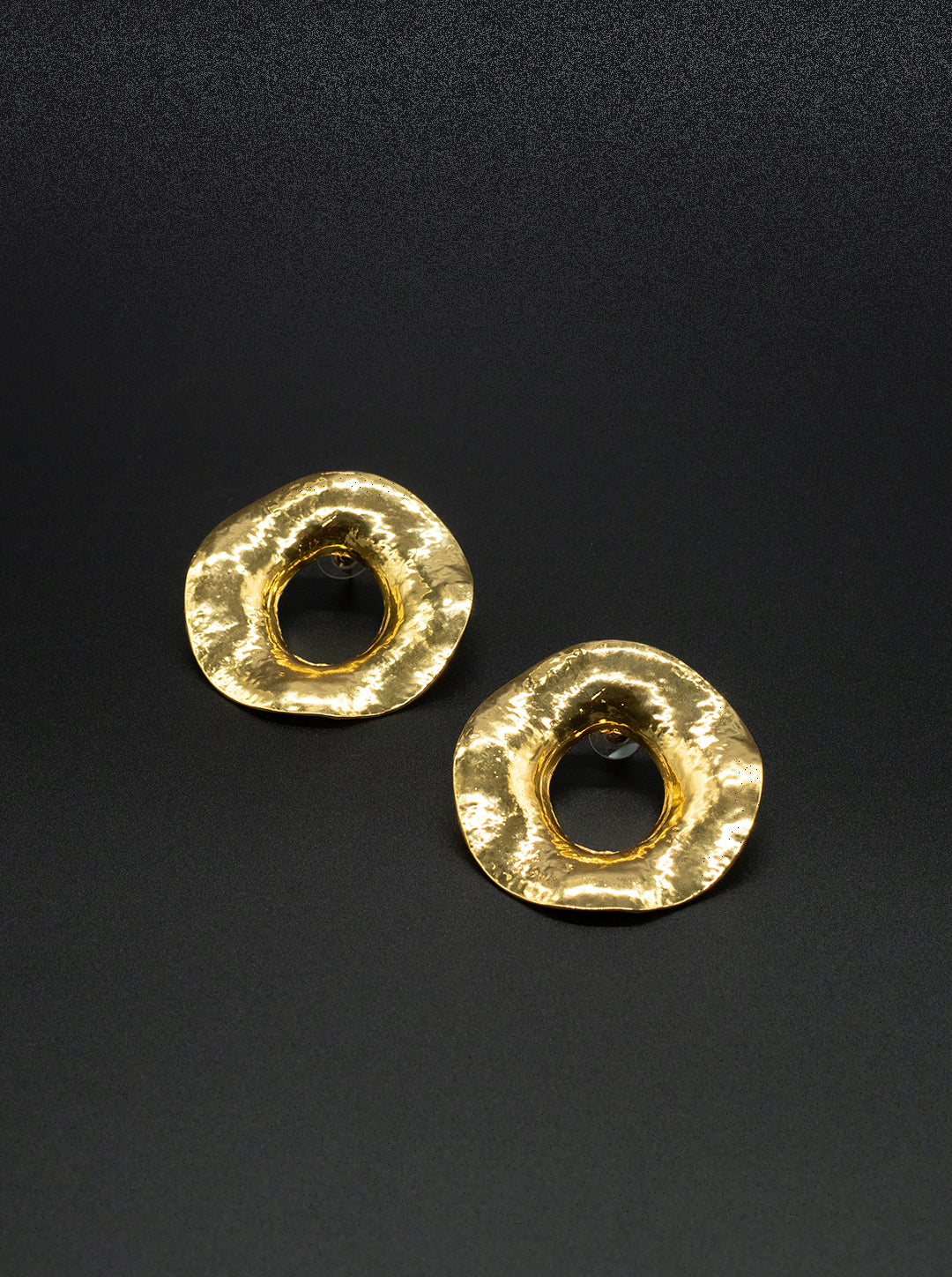 Ornaio 18k Gold Plated Anti-Tarnish Geometric Hollow Earrings