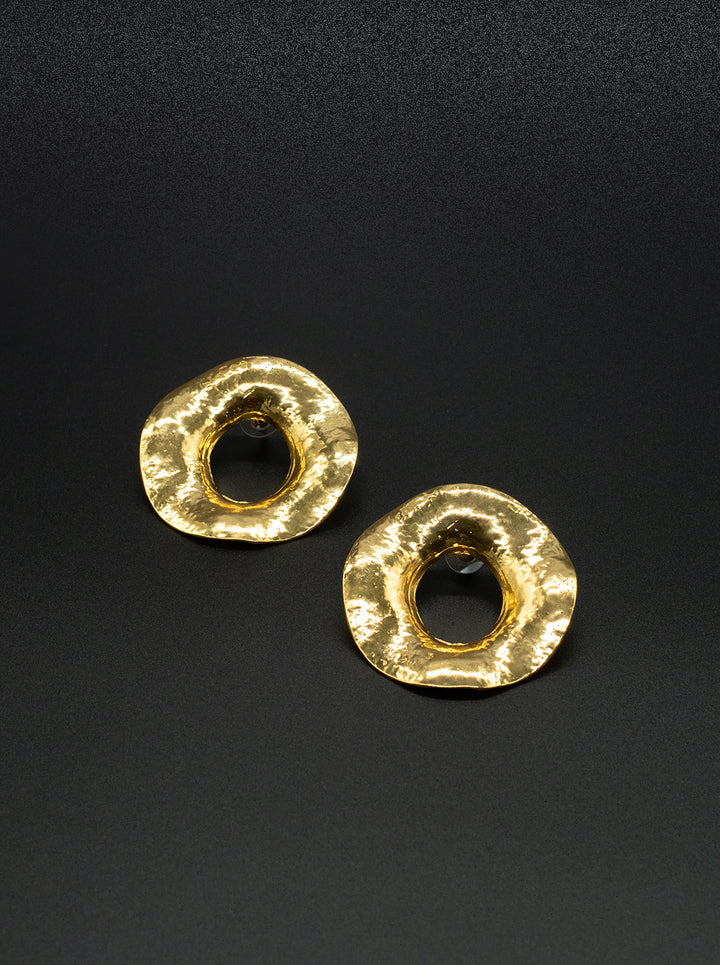 Ornaio 18k Gold Plated Anti-Tarnish Geometric Hollow Earrings