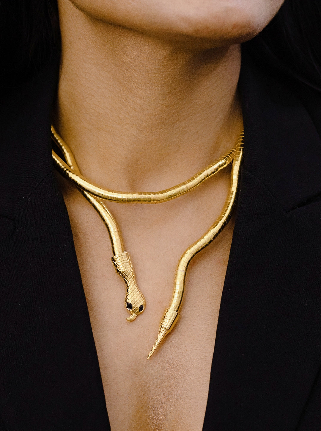 Ornaio 18k Gold Plated Anti-Tarnish Personalized Twisted Snake Design Necklace